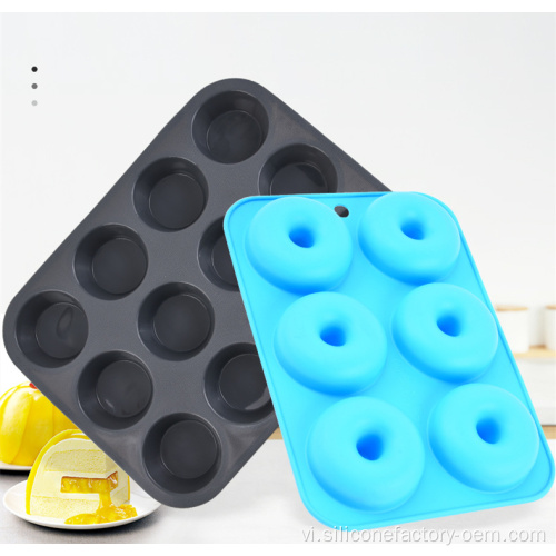 12 cốc khuôn nướng silicon